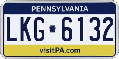 PA license plate LKG6132