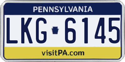 PA license plate LKG6145