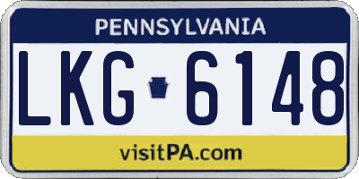 PA license plate LKG6148