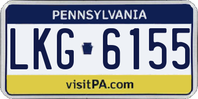 PA license plate LKG6155