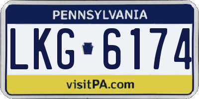 PA license plate LKG6174