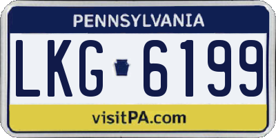 PA license plate LKG6199