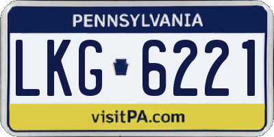 PA license plate LKG6221