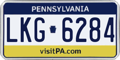 PA license plate LKG6284