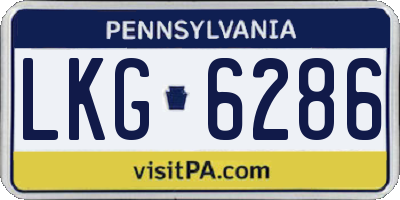 PA license plate LKG6286