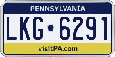 PA license plate LKG6291