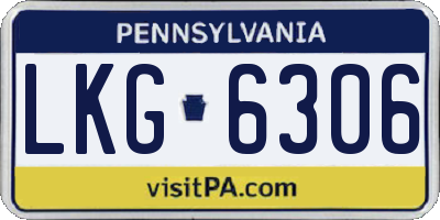 PA license plate LKG6306