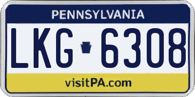 PA license plate LKG6308
