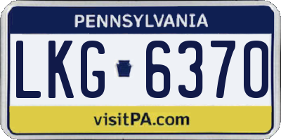 PA license plate LKG6370