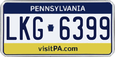 PA license plate LKG6399