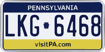 PA license plate LKG6468