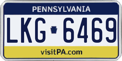 PA license plate LKG6469