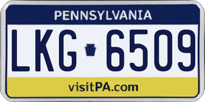 PA license plate LKG6509