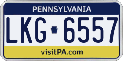 PA license plate LKG6557