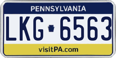 PA license plate LKG6563