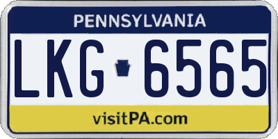 PA license plate LKG6565