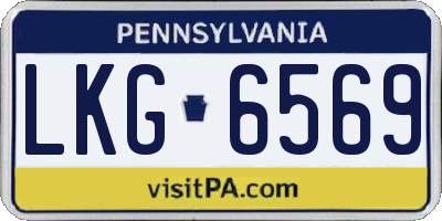 PA license plate LKG6569