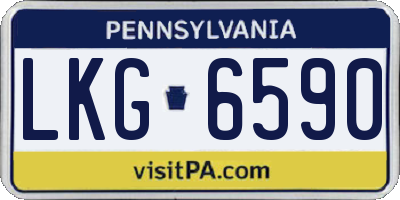 PA license plate LKG6590