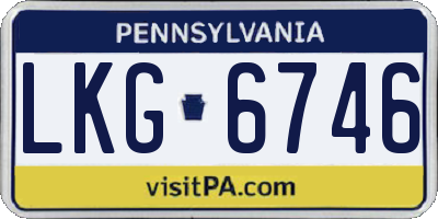 PA license plate LKG6746