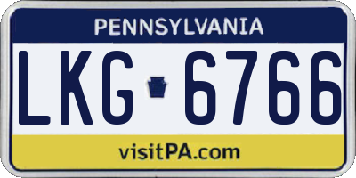 PA license plate LKG6766