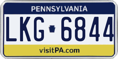 PA license plate LKG6844