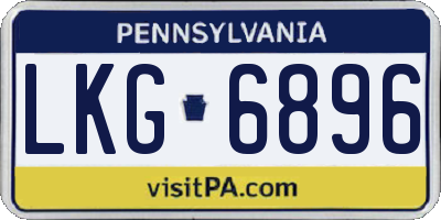 PA license plate LKG6896