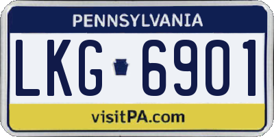 PA license plate LKG6901