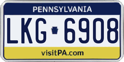 PA license plate LKG6908