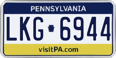 PA license plate LKG6944