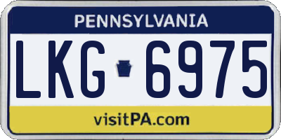 PA license plate LKG6975