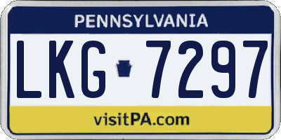 PA license plate LKG7297