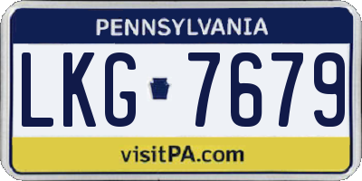 PA license plate LKG7679