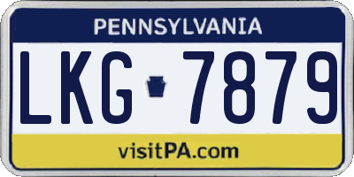 PA license plate LKG7879