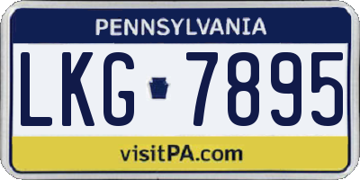 PA license plate LKG7895