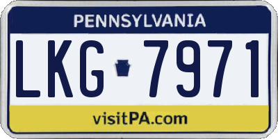 PA license plate LKG7971