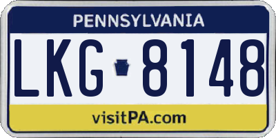 PA license plate LKG8148