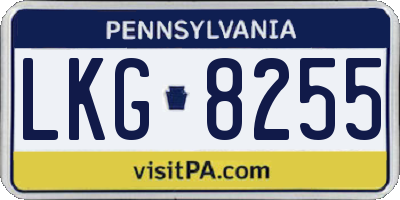 PA license plate LKG8255