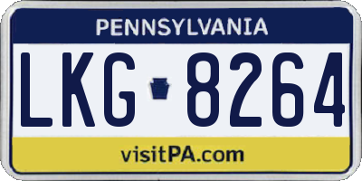 PA license plate LKG8264