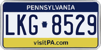 PA license plate LKG8529