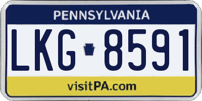 PA license plate LKG8591