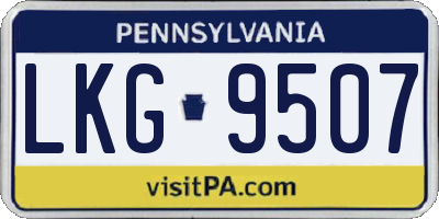 PA license plate LKG9507