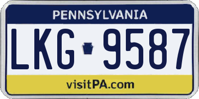 PA license plate LKG9587