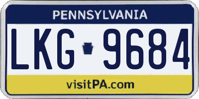 PA license plate LKG9684