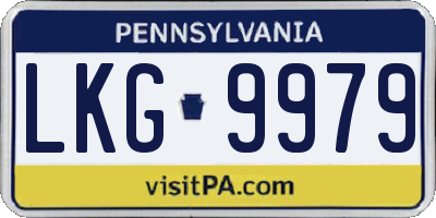 PA license plate LKG9979