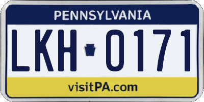 PA license plate LKH0171