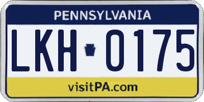 PA license plate LKH0175