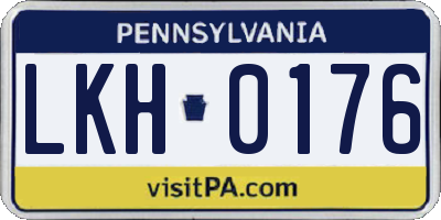 PA license plate LKH0176