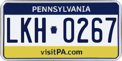 PA license plate LKH0267