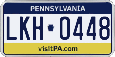 PA license plate LKH0448