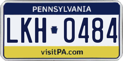 PA license plate LKH0484